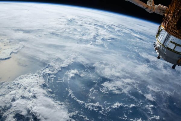 A view of the earth from space.